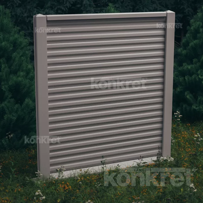 Betonzaun Liner (KM100), Höhe 210 cm, grau (Standard)