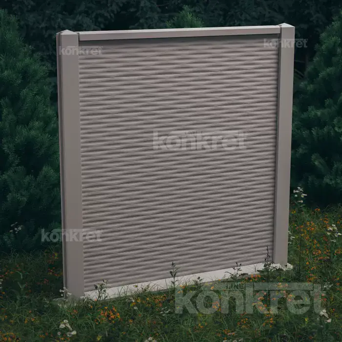 Betonzaun Ocean (KM202), Höhe 210 cm, grau (Standard)