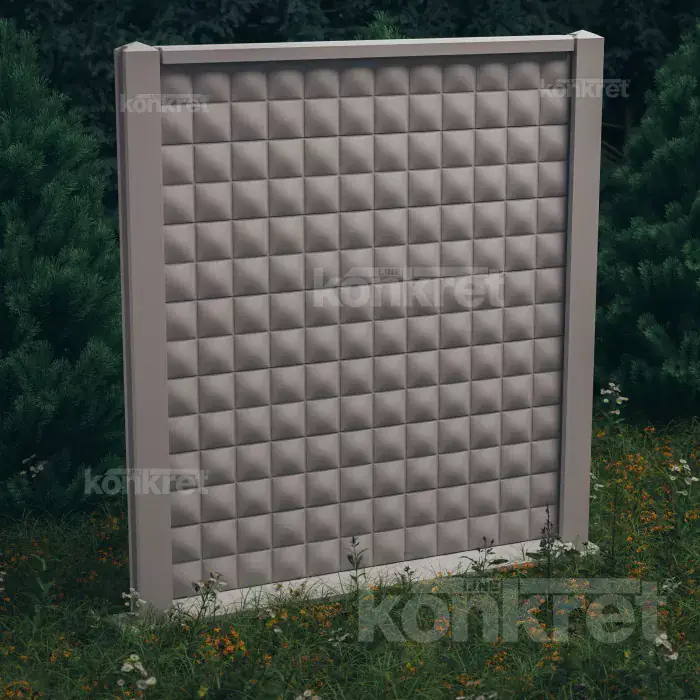 Betonzaun Royal (KM205), Höhe 210 cm, grau (Standard)