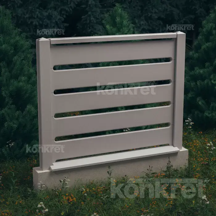 Betonzaun Avalon (KV301), Höhe 150 cm, grau (Standard)