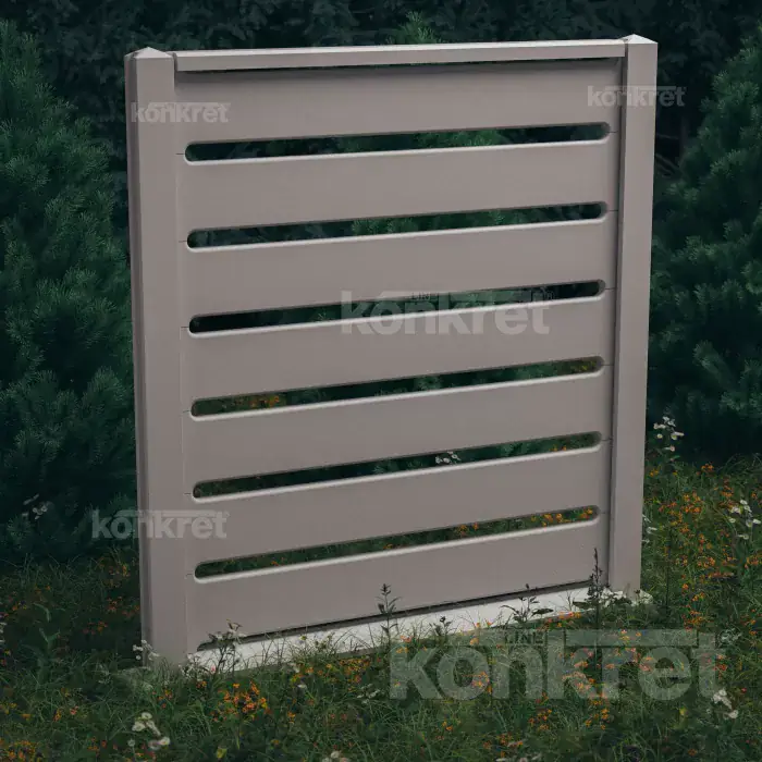 Betonzaun Avalon (KV301), Höhe 210 cm, grau (Standard)