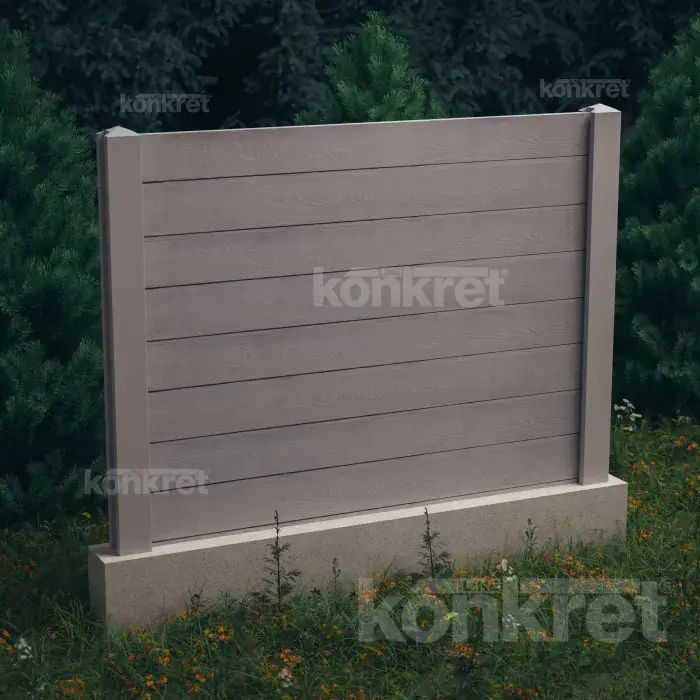 Betonzaun Douglas (KM301), Höhe 160 cm, grau (Standard)