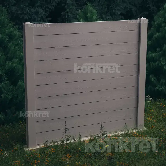 Betonzaun Douglas (KM301), Höhe 200 cm, grau (Standard)