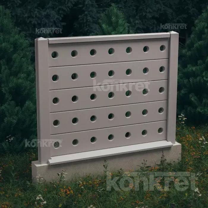 Betonzaun Lights (KV202), Höhe 150 cm, grau (Standard)