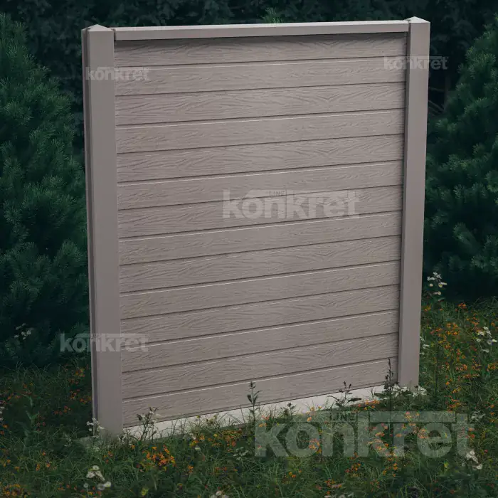 Betonzaun Lightwood (KM300), Höhe 210 cm, grau (Standard)